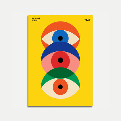 Bauhaus Geometric Eyes Poster