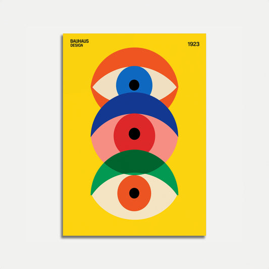 Bauhaus Geometric Eyes Poster