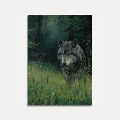 Wild Forest Guardian Wolf Poster