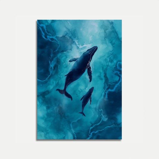 Cartaz da Baleia Jubarte no Oceano Profundo