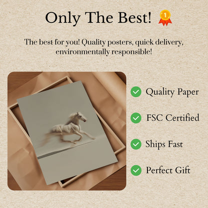 Wild Gallop in Sepia Poster