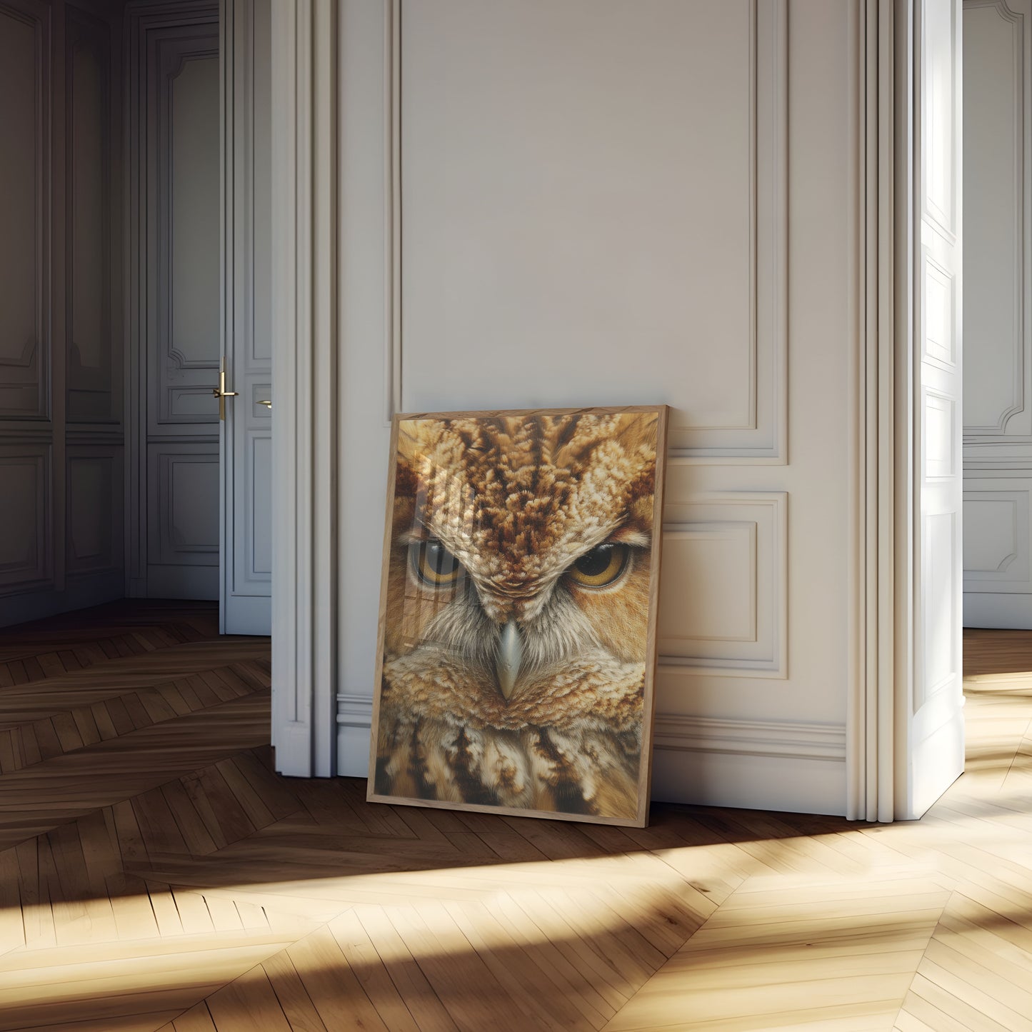 Intense Owl Gaze Poster