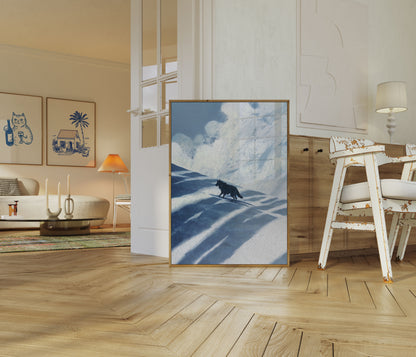 Wolf in Winter Snow Poster