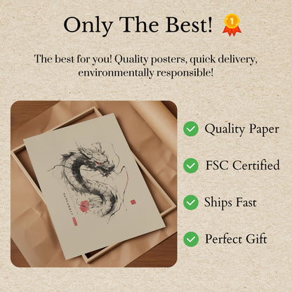 Mystic Dragon Bloom Poster