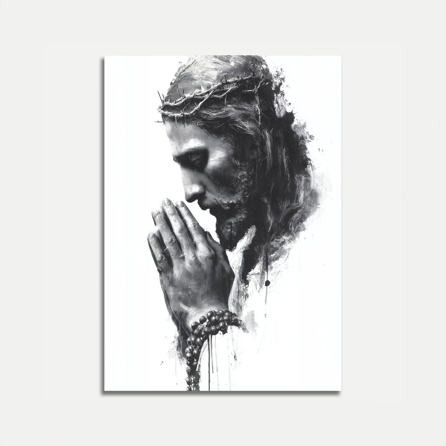 Divine Prayer Christian Art Poster