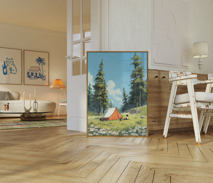 Serene Forest Camping Poster