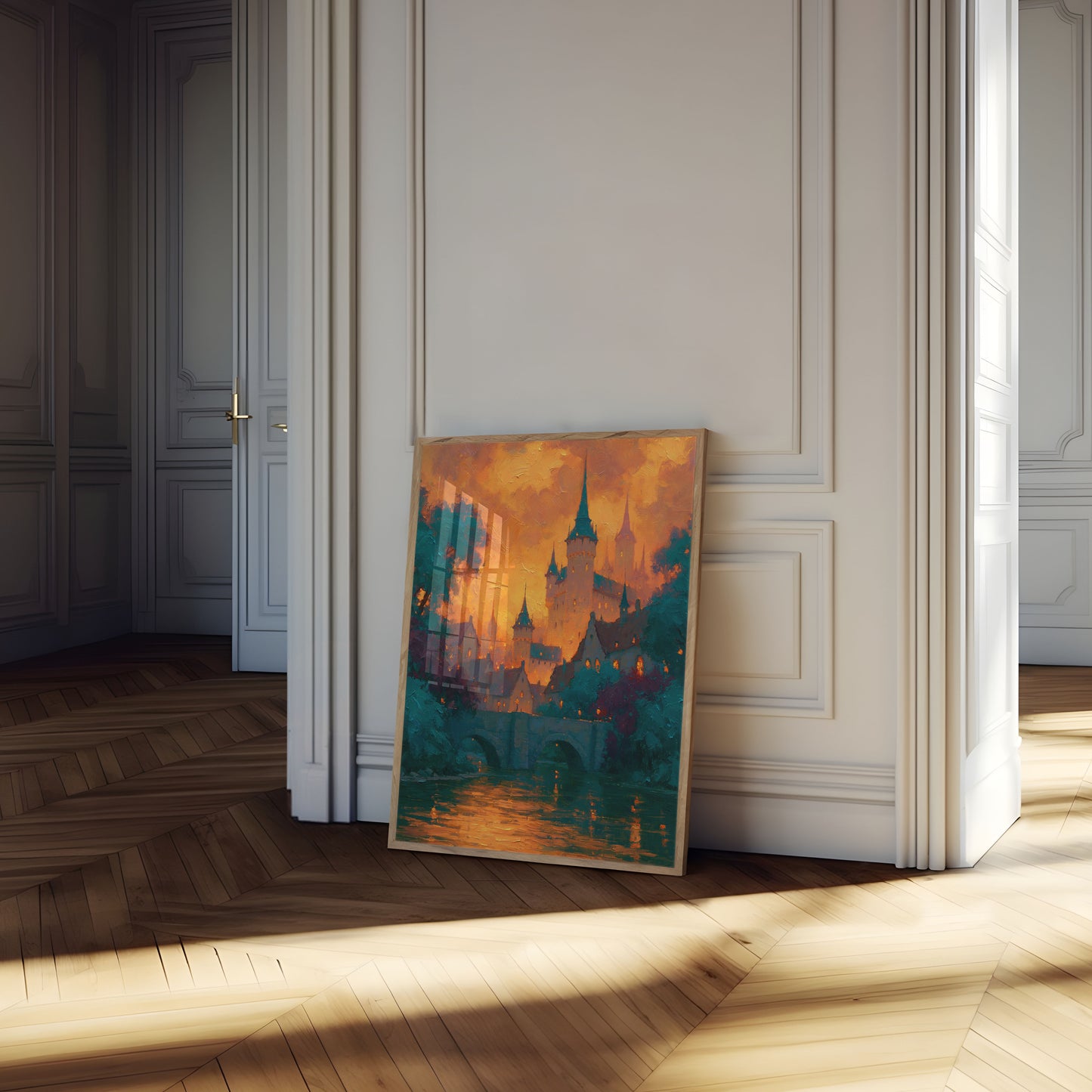 Enchanted Castle at Sunset Poster