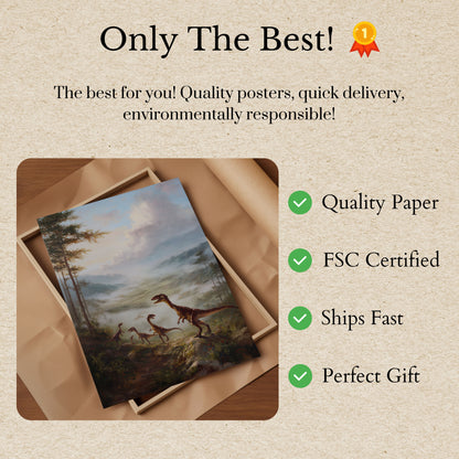 Dinosaur Valley Misty Morning Poster