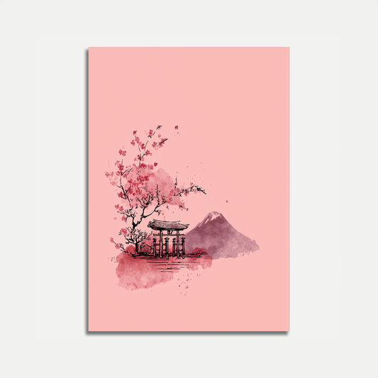 Pink Japanese Mountain Blossom Poster