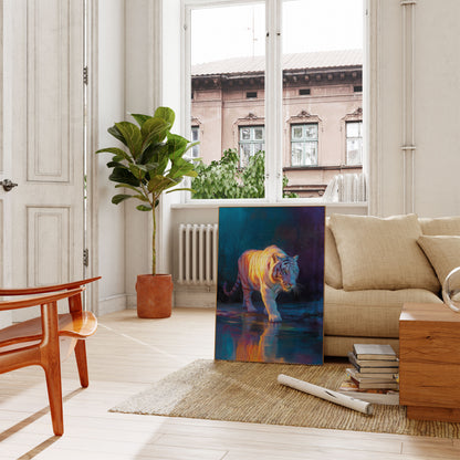 Luminous Tiger Night Poster