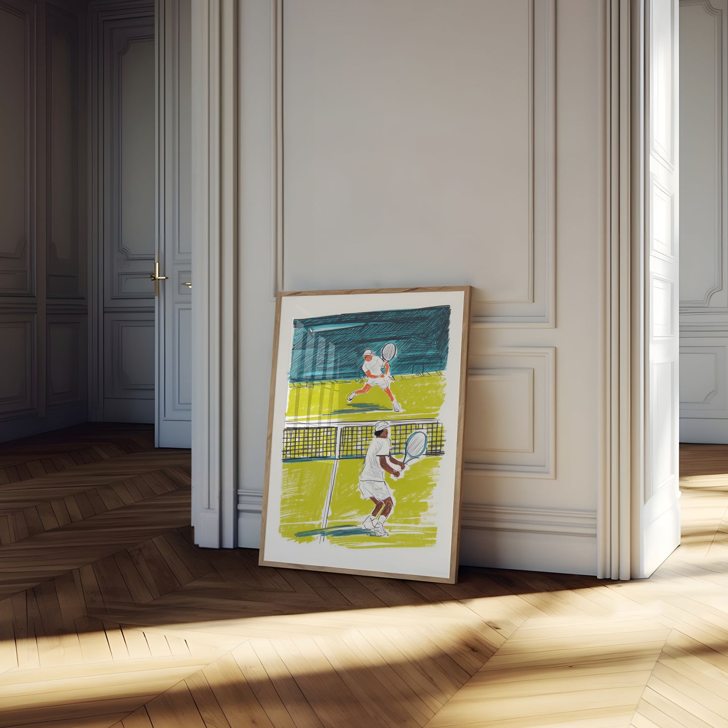 Dynamic Tennis Action Poster