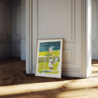 Dynamic Tennis Action Poster