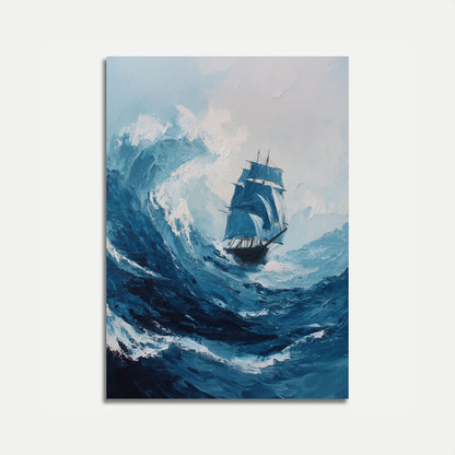 Affiche de Voilier dans un Océan Orageux