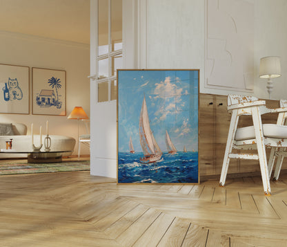 Coastal Sailing Adventure Poster