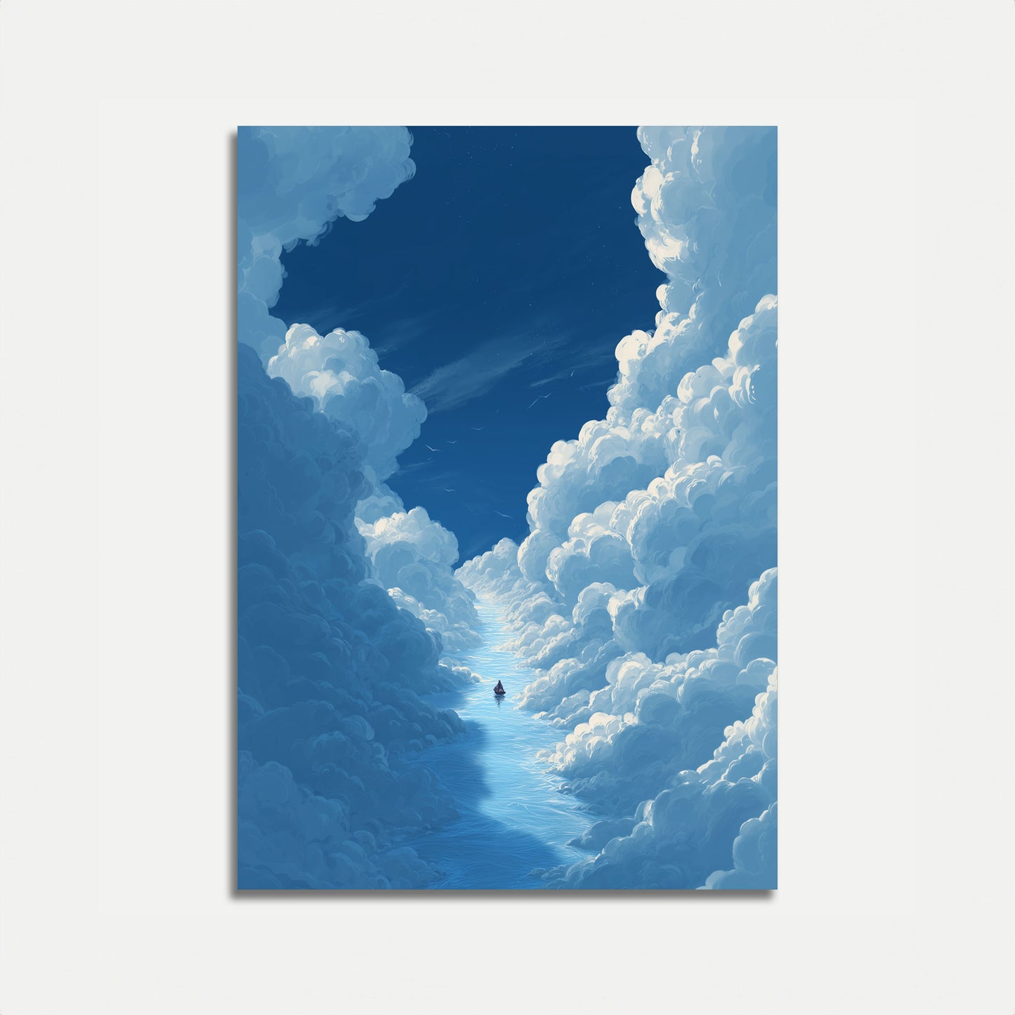 Celestial River Through Clouds Poster