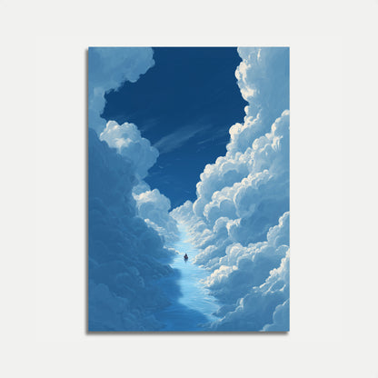 Celestial River Through Clouds Poster