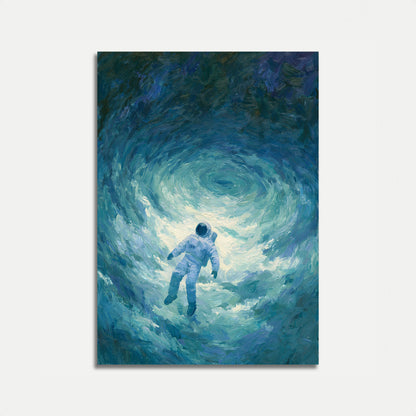 Astronaut Zwevend Door Kosmos Poster