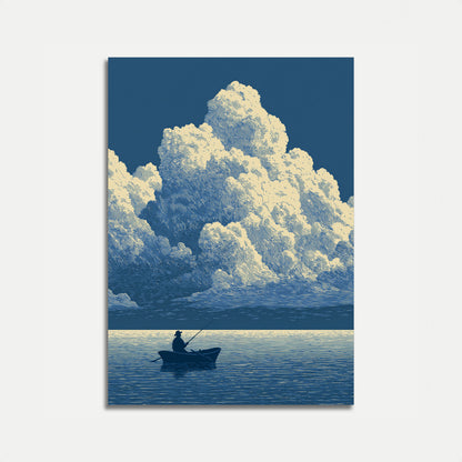 Solitaire Visser Onder Wolken Poster