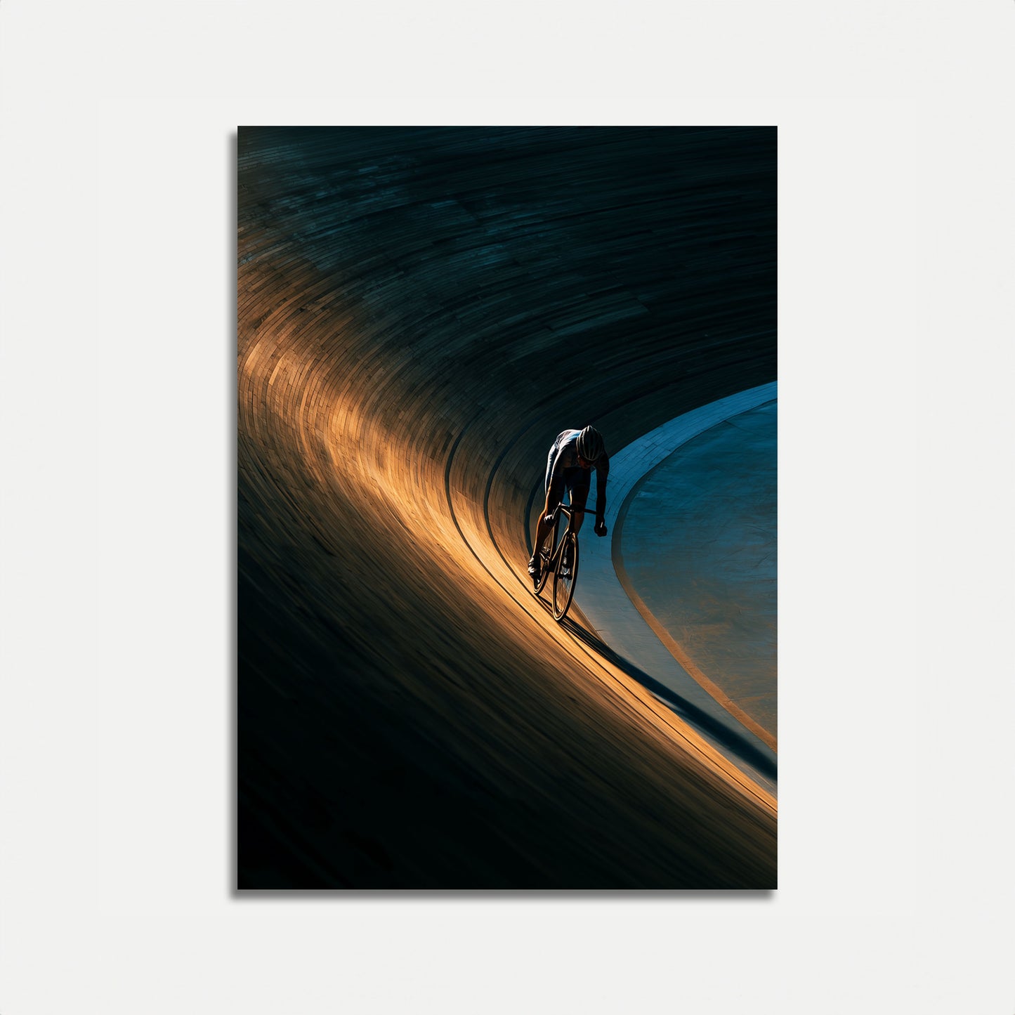 Poster sulla Velocità del Ciclismo su Pista