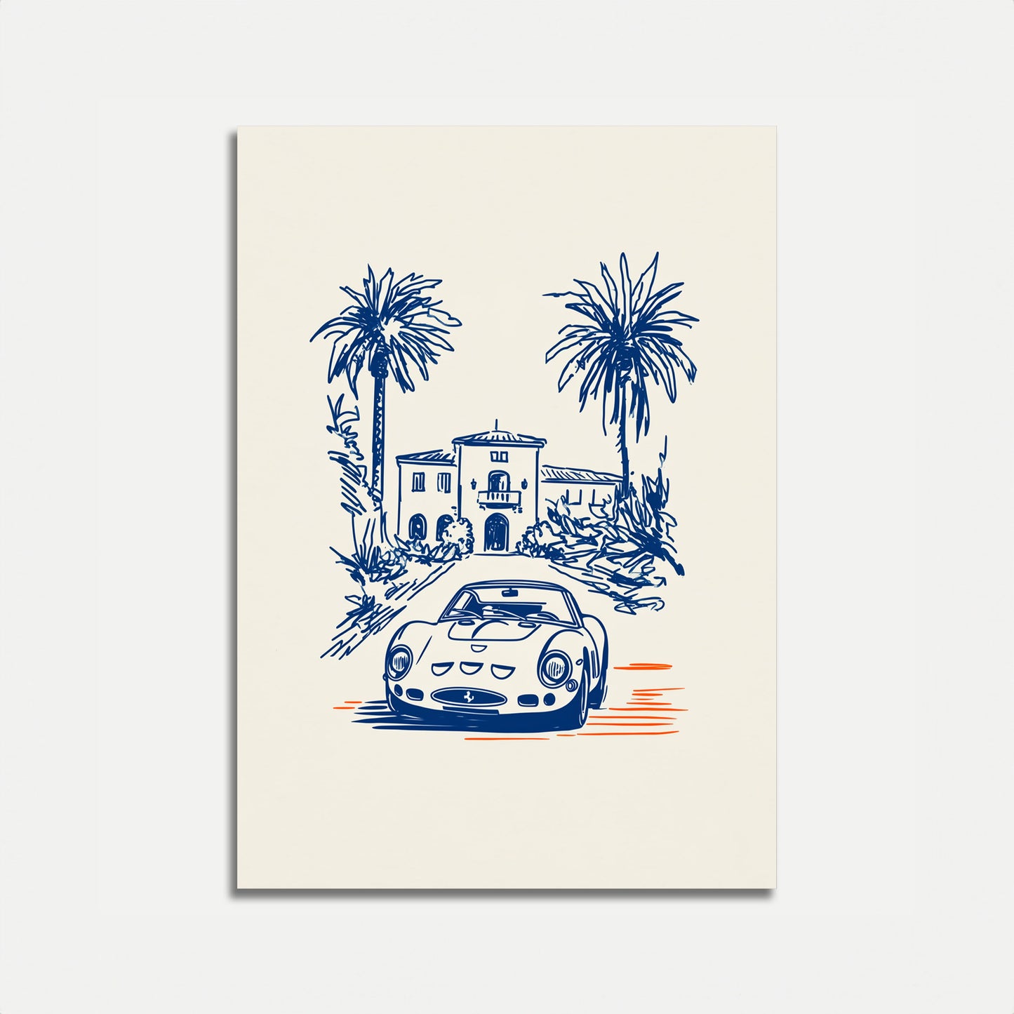 Vintage Ferrari in Paradise Poster
