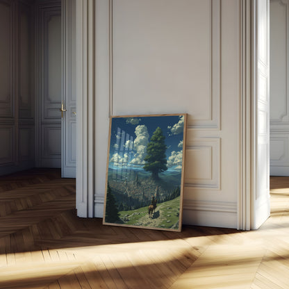 Enchanted Medieval City Landscape Poster