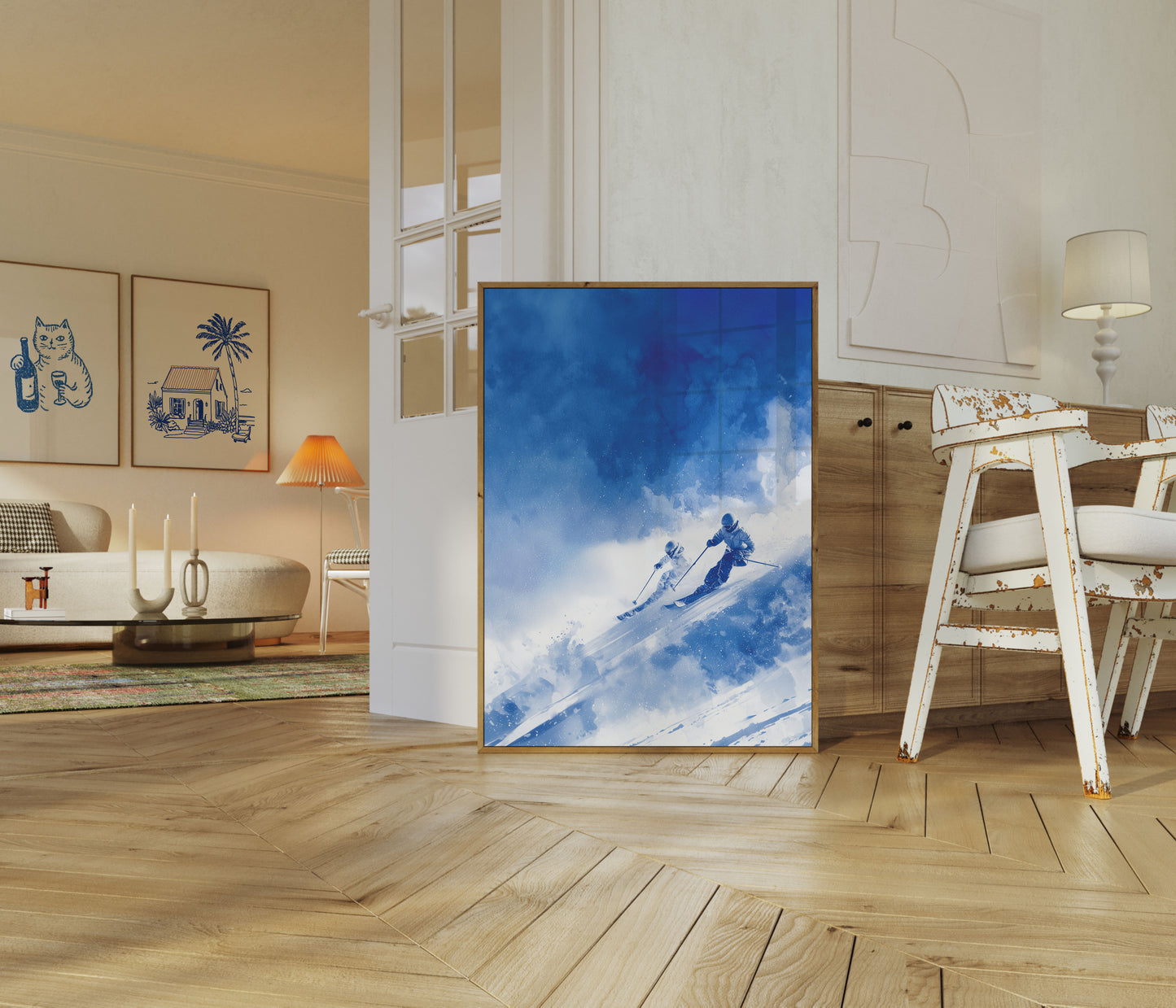 Manifesto Discesa Alpina con gli Sci