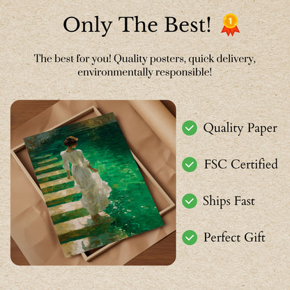 Emerald Waters Woman Poster