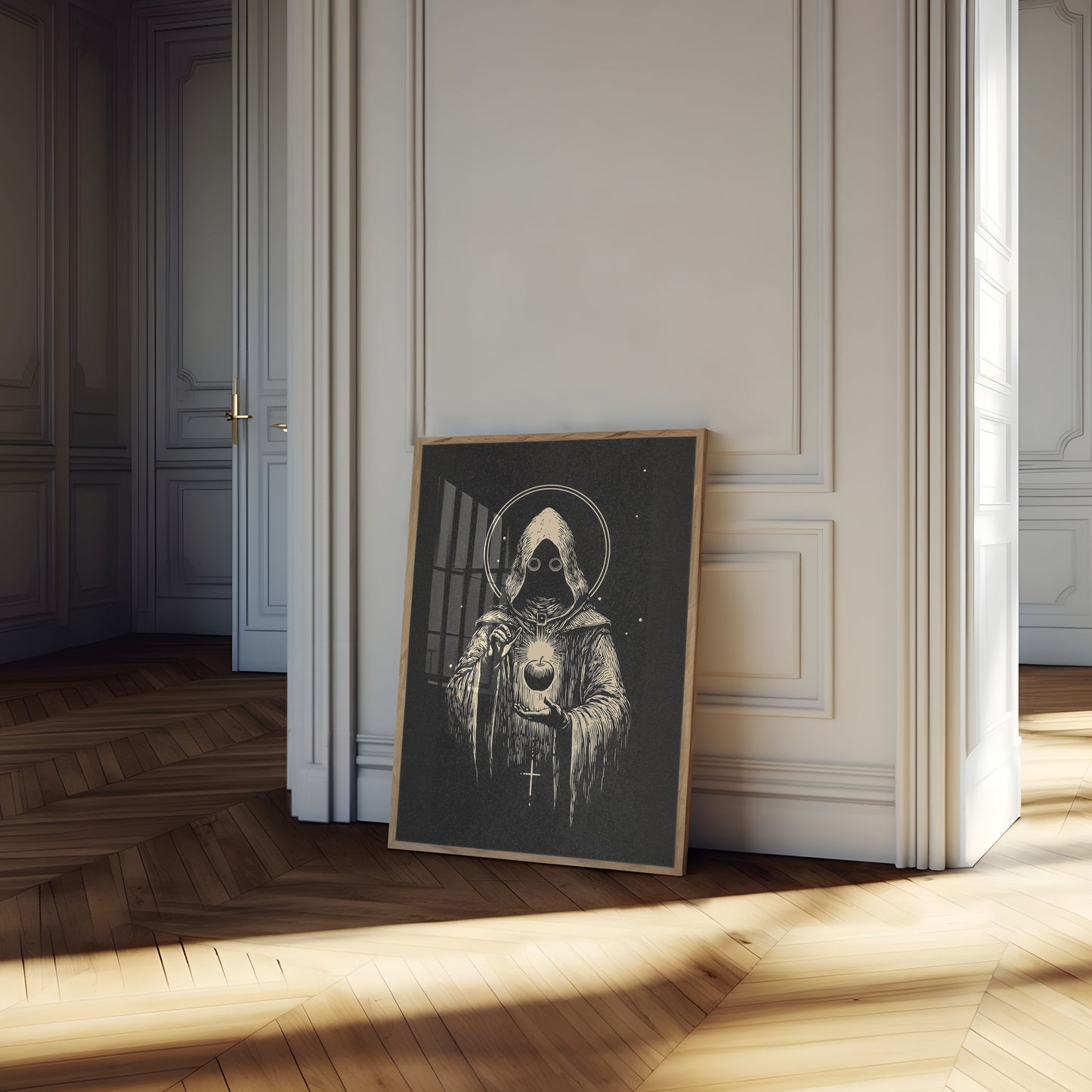 Mystical Hooded Saint Poster