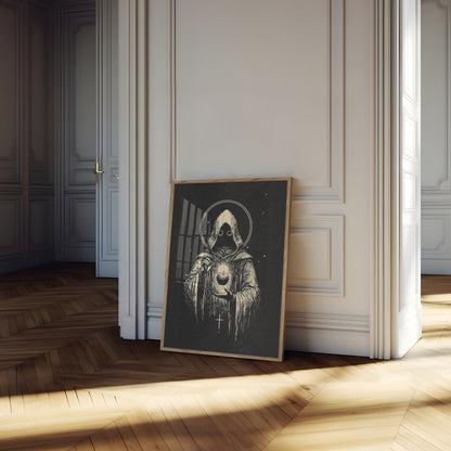 Mystical Hooded Saint Poster