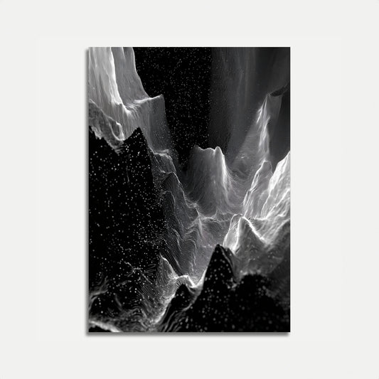 Cosmic Waves Digital Abstract Poster