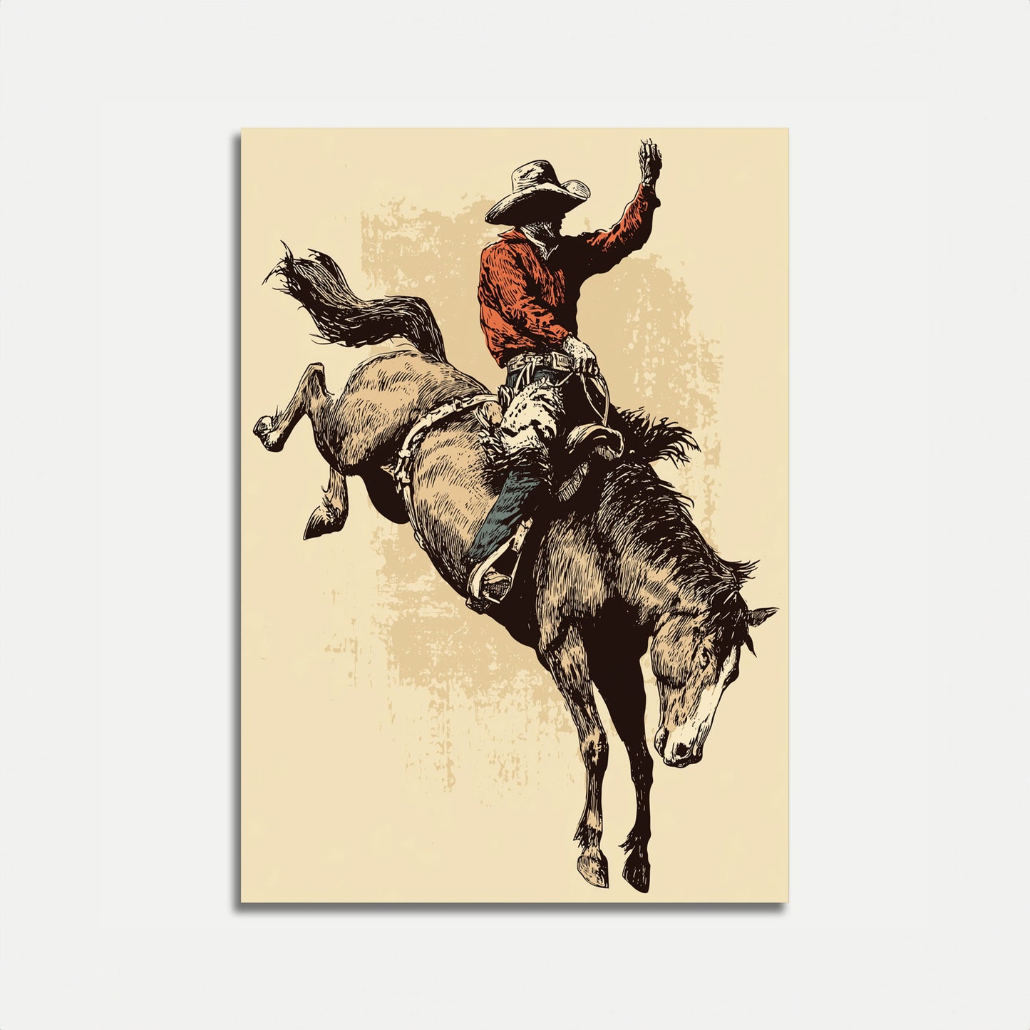 Bucking Bronco Rodeo Poster