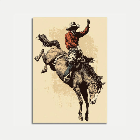 Bucking Bronco Rodeo Poster