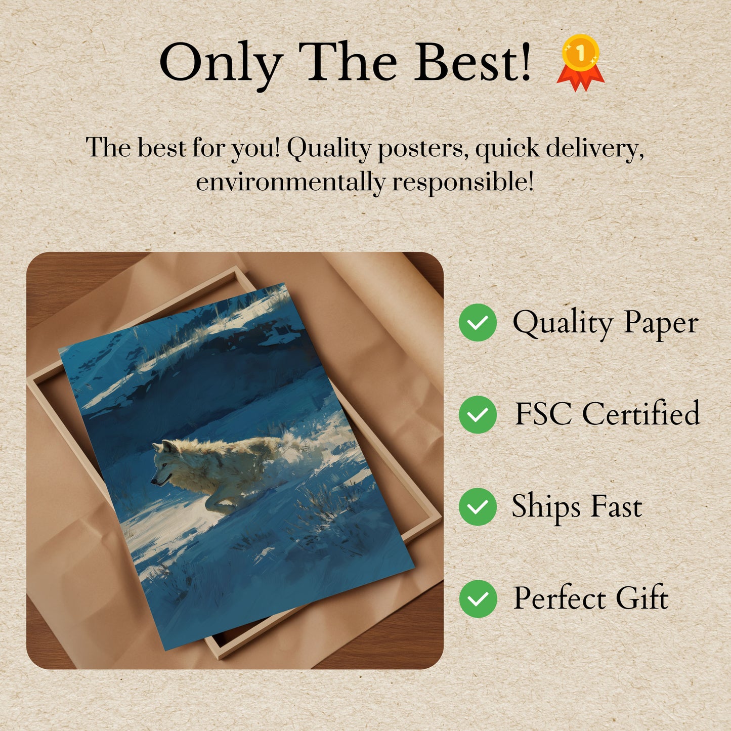 Arctic Wolf Winter Sprint Poster