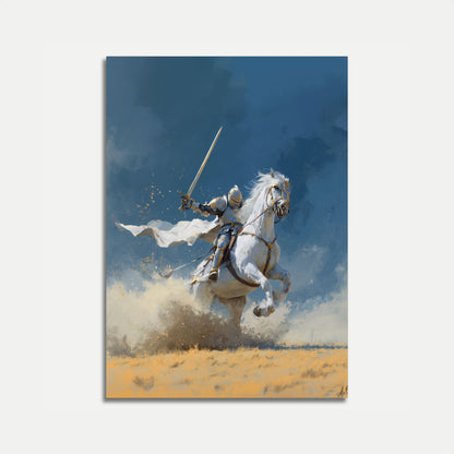 Medieval Knight Battle Charge Poster