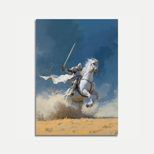 Medieval Knight Battle Charge Poster