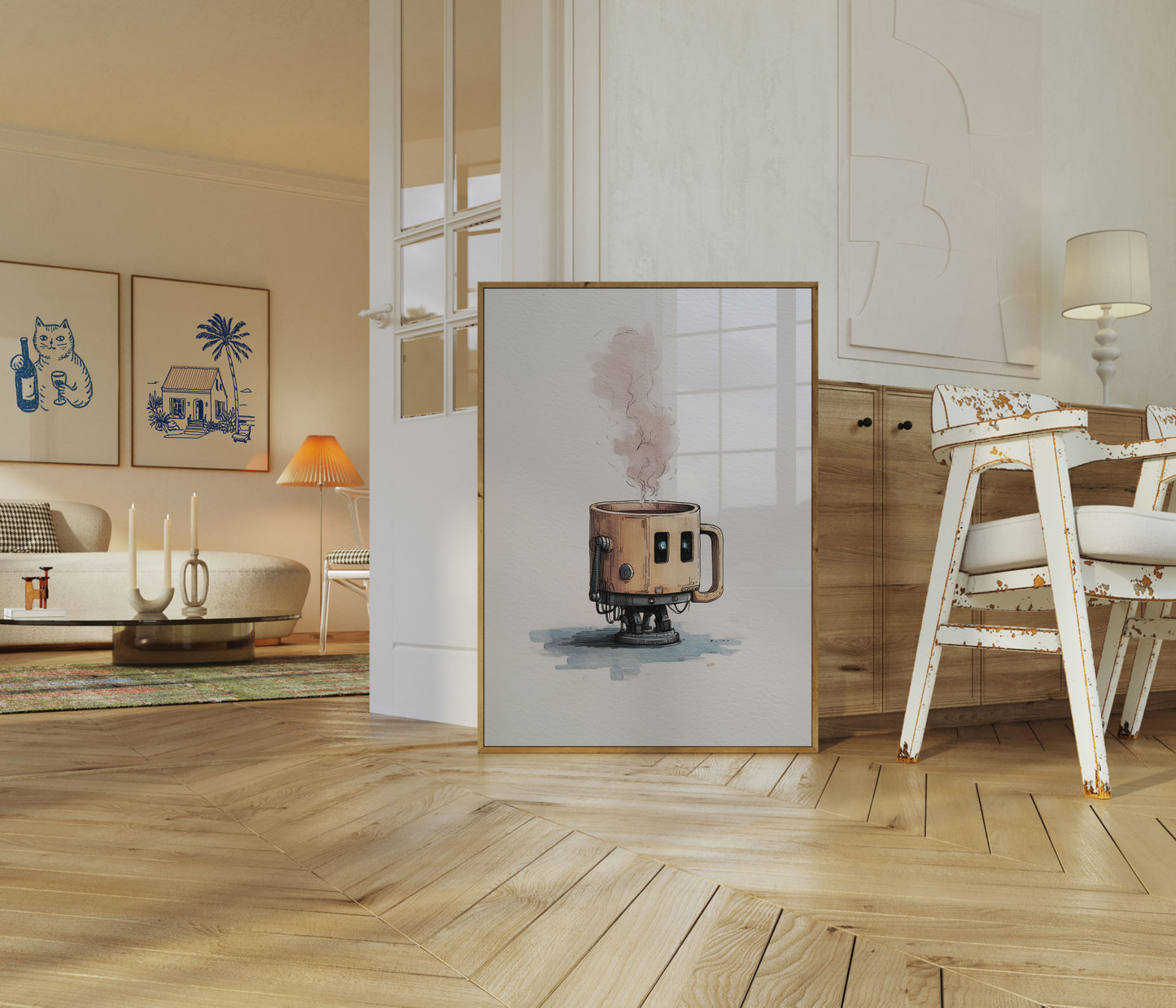 Steampunk Coffee Machine Poster