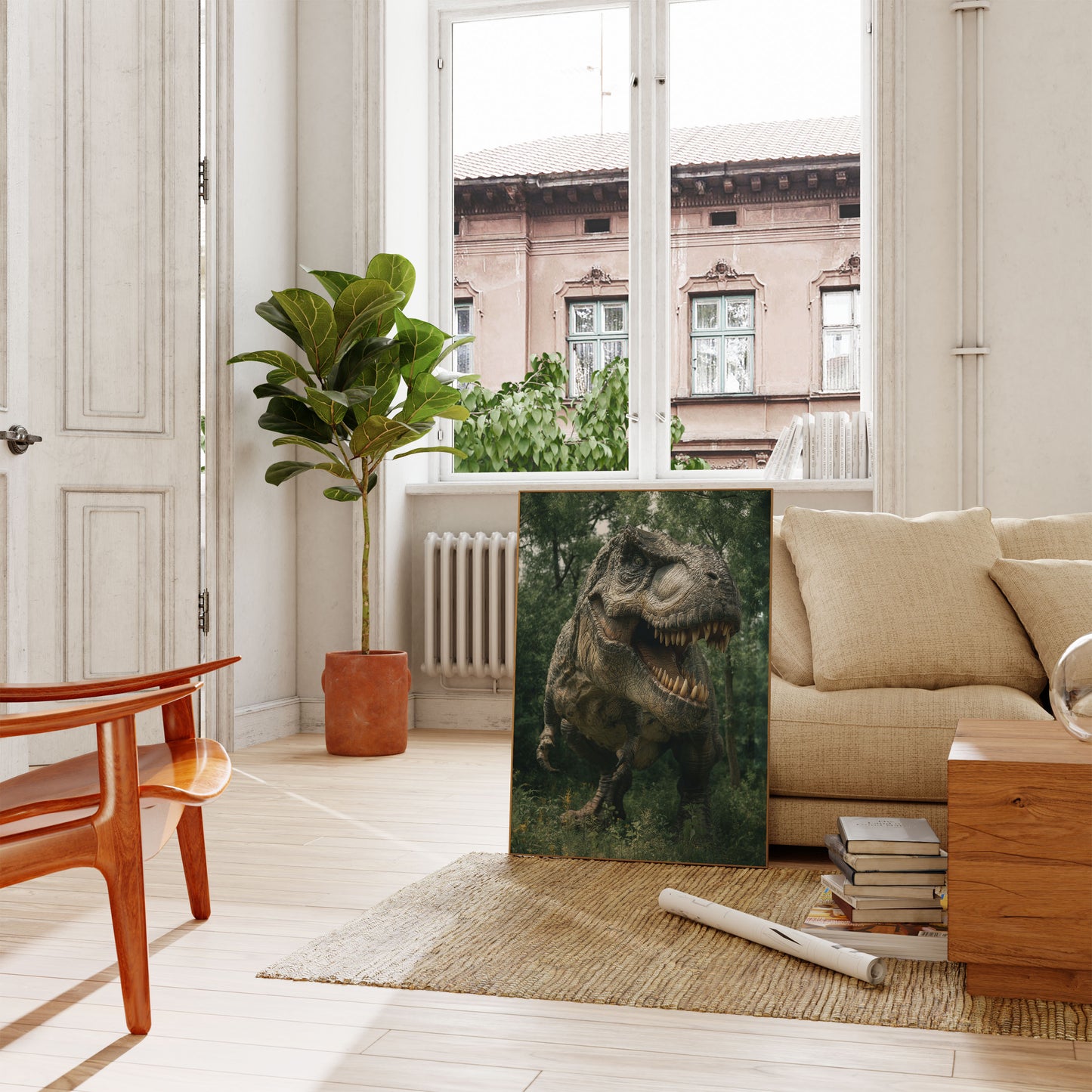 Fierce T-Rex Forest Roar Poster