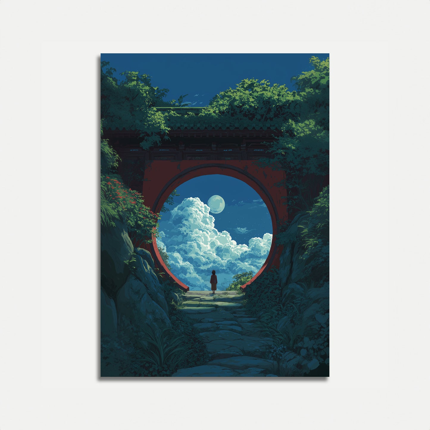 Moonlit Portal to Dreamscape Poster
