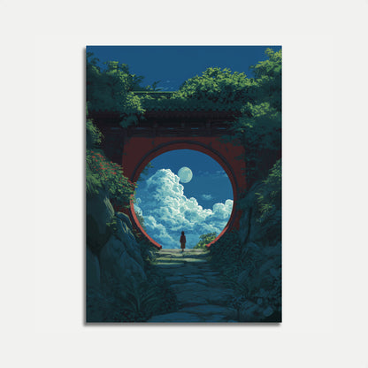 Moonlit Portal to Dreamscape Poster