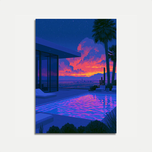 Póster de Lujo Vistas Urbanas al Atardecer