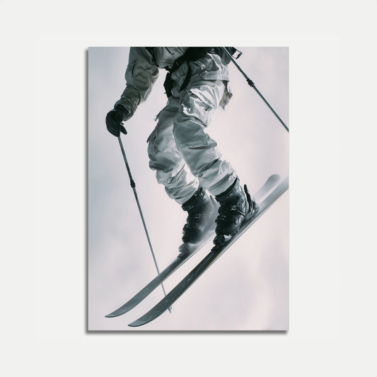 Monochromes Alpen-Abstiegs-Poster