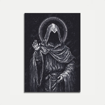 Póster de Santo con Capucha y Halo