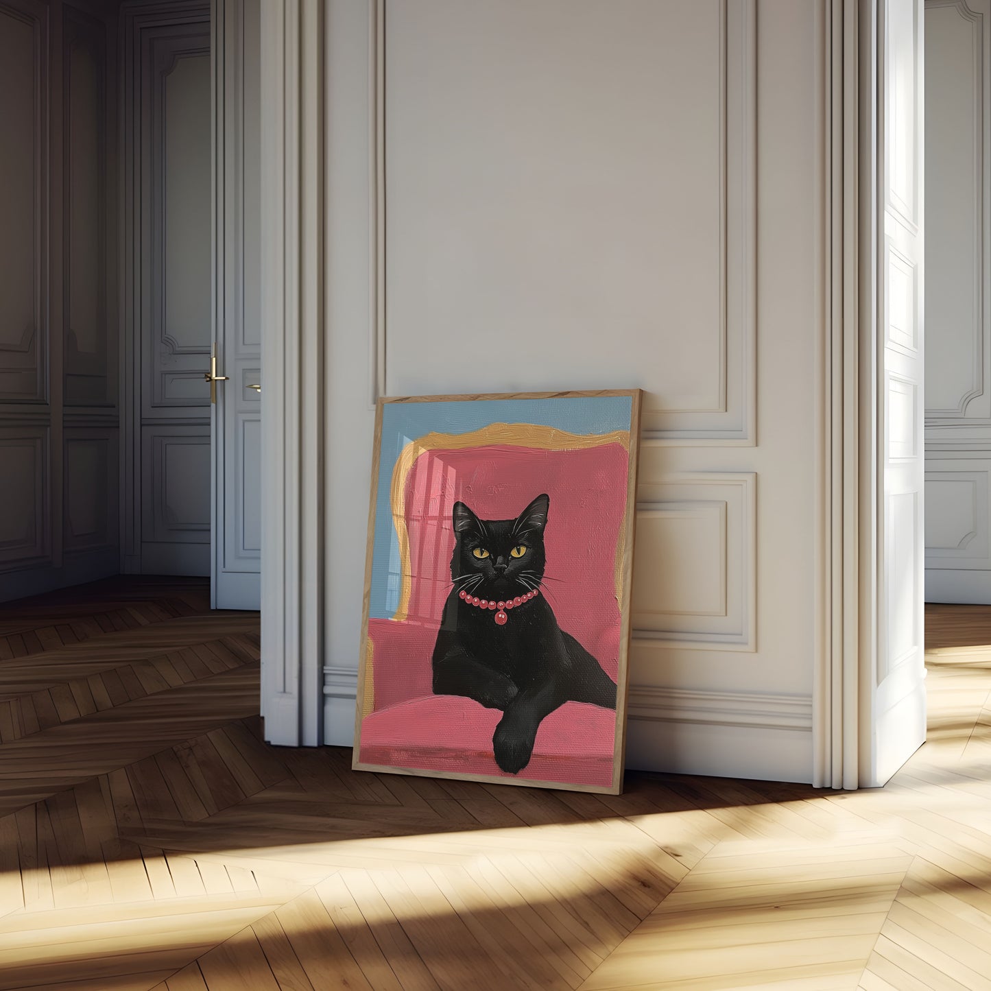 Royal Black Cat Elegance Poster