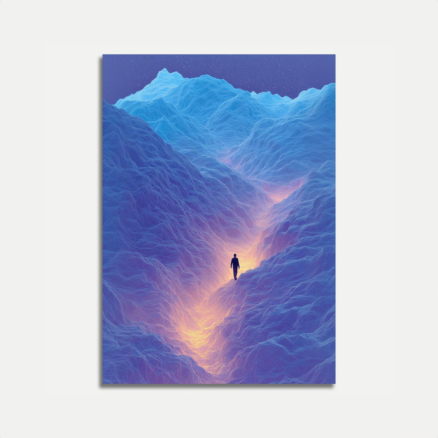 Solitary Journey Mountain Poster