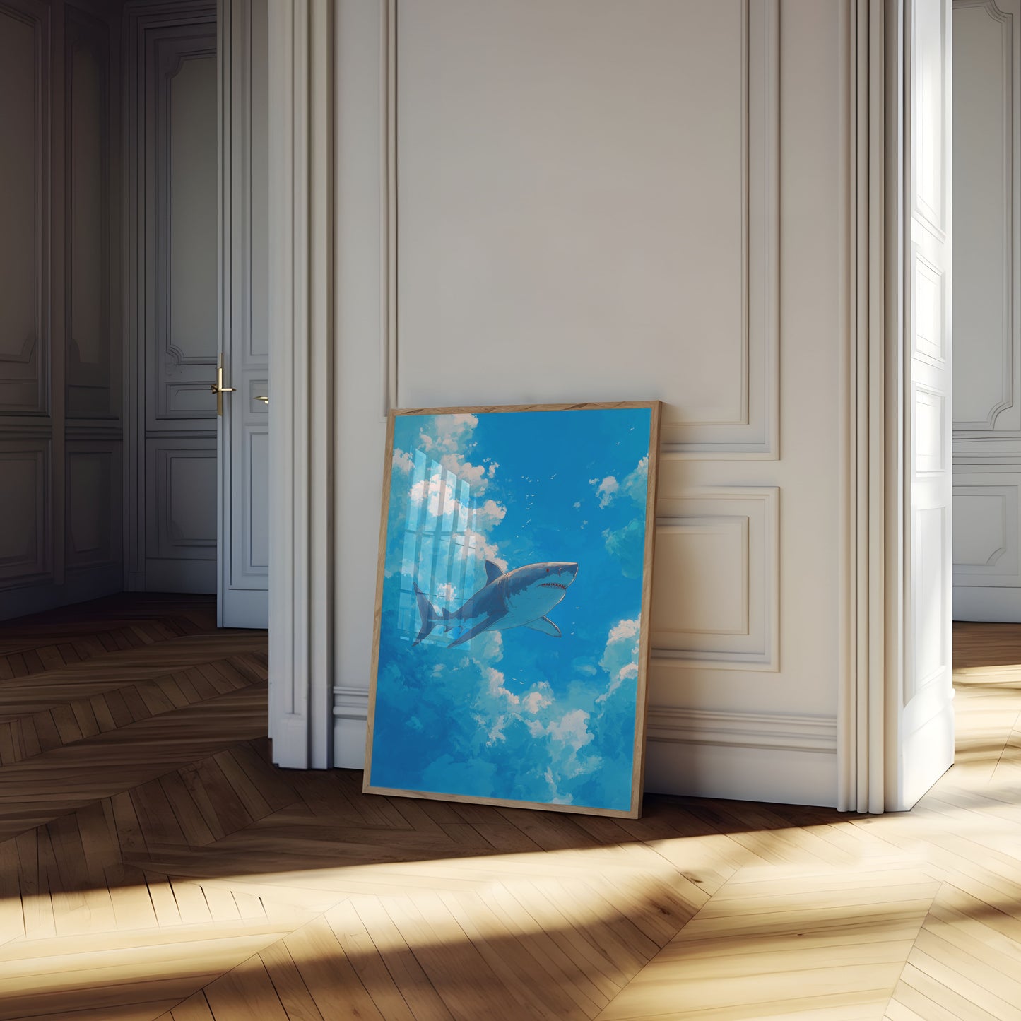 Skybound Shark Ocean Poster