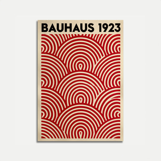 Affiche Vagues Géométriques Bauhaus