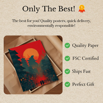 Godzilla Tokyo Sunset Poster