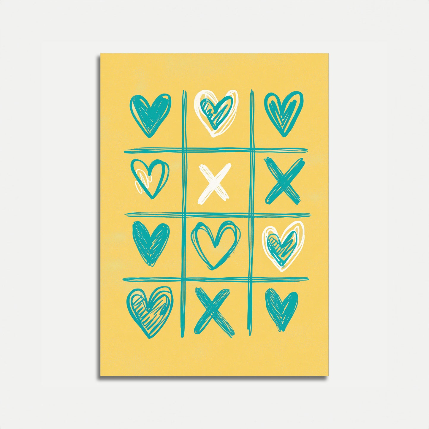 Poster Tic-Tac-Toe dell'Amore Vince