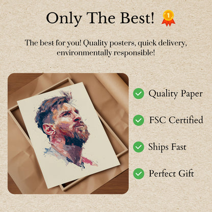 Fußball-Legende Künstlerisches Porträt Poster