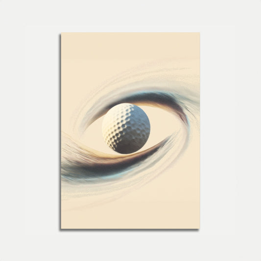 Swirling Golf Ball Motion Poster